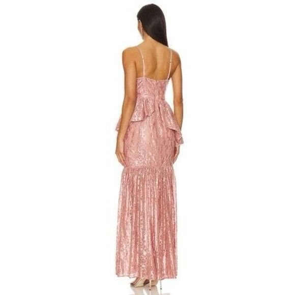 NWT For Love & Lemons x Revolve Shai Maxi Gown in Pink Size Small - Picture 3 of 10